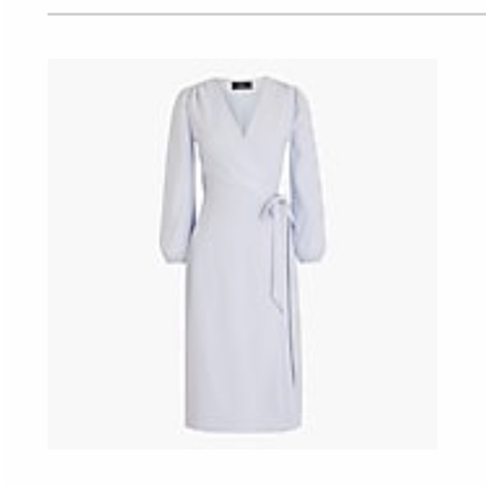 Light blue J Crew wrap dress